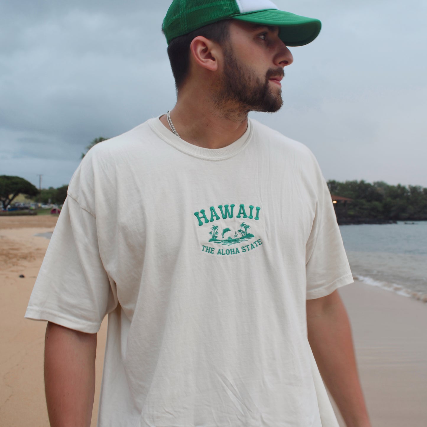 Hawaii Groovy Embroidered Tee