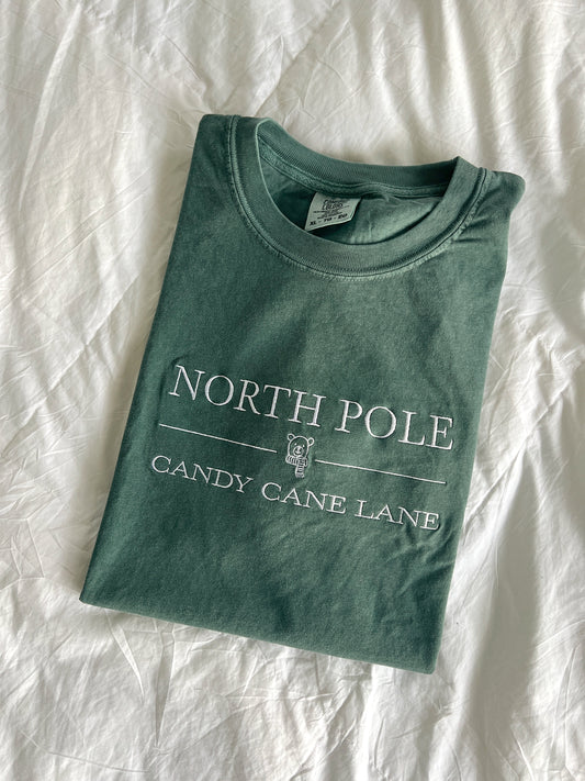 North Pole Embroidered Tee