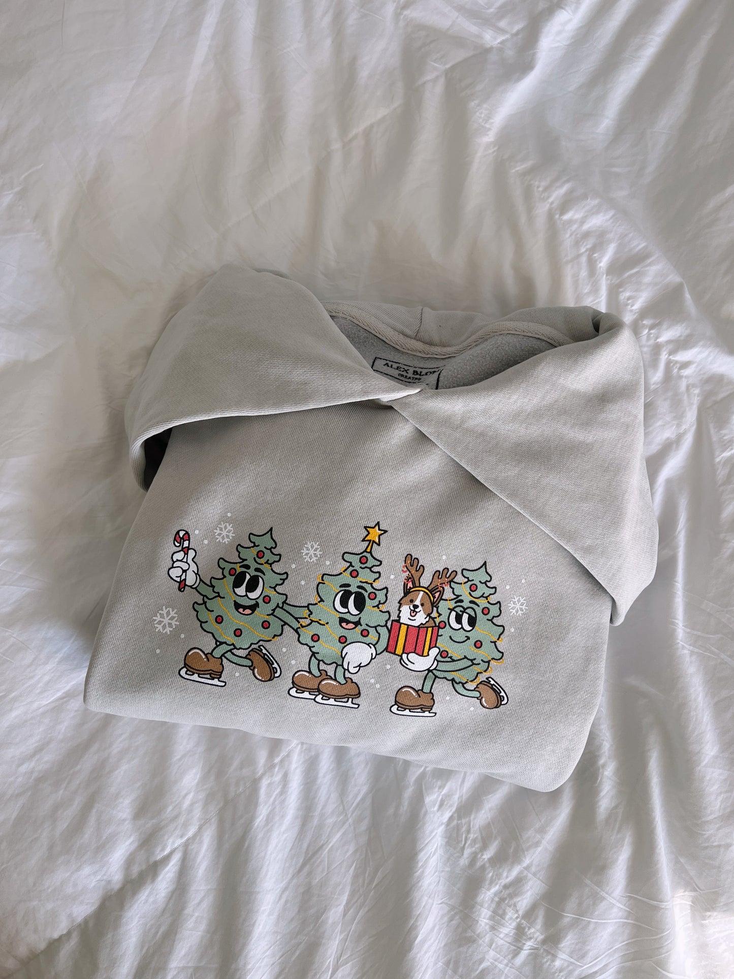 Skating Christmas Trees Hoodie