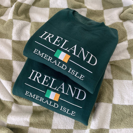 Ireland Embroidered Crewneck