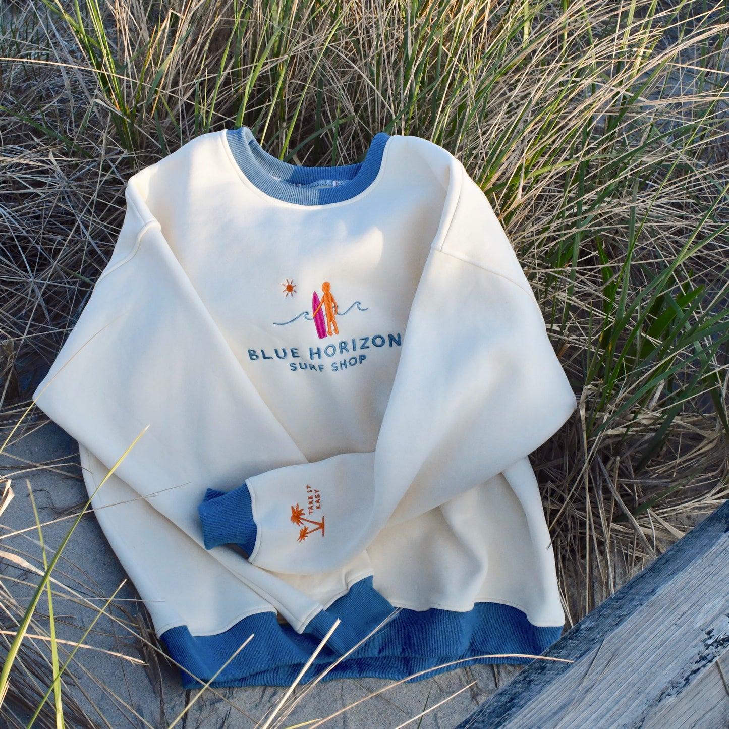 Blue Horizon Surf Shop Oversized Crewneck