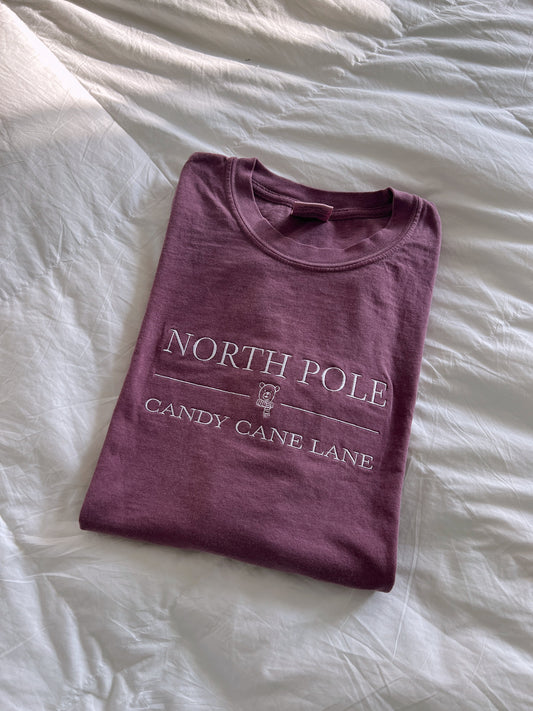 North Pole Embroidered Long-Sleeve Tee