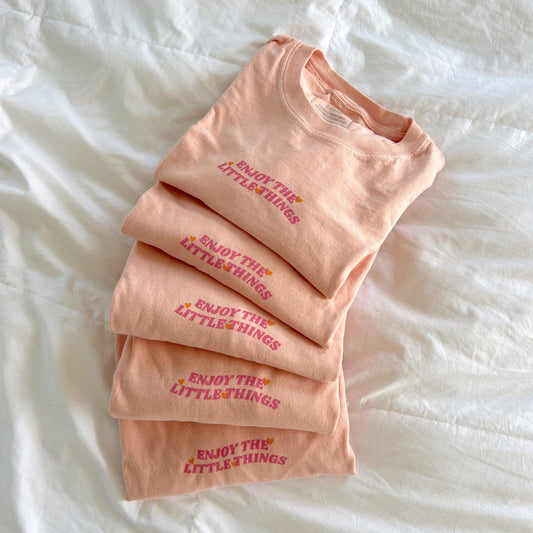 Enjoy the Little Things Cropped Boxy Tee