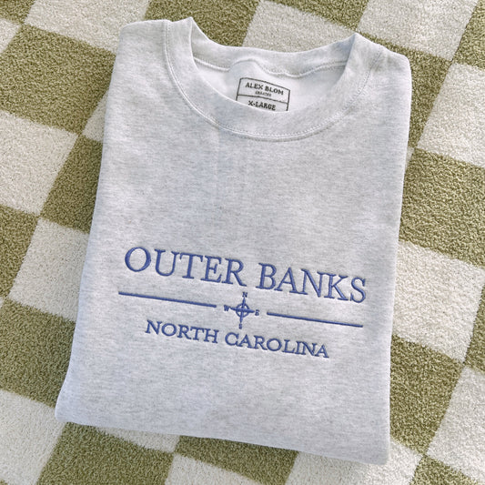 Outer Banks Embroidered Crewneck