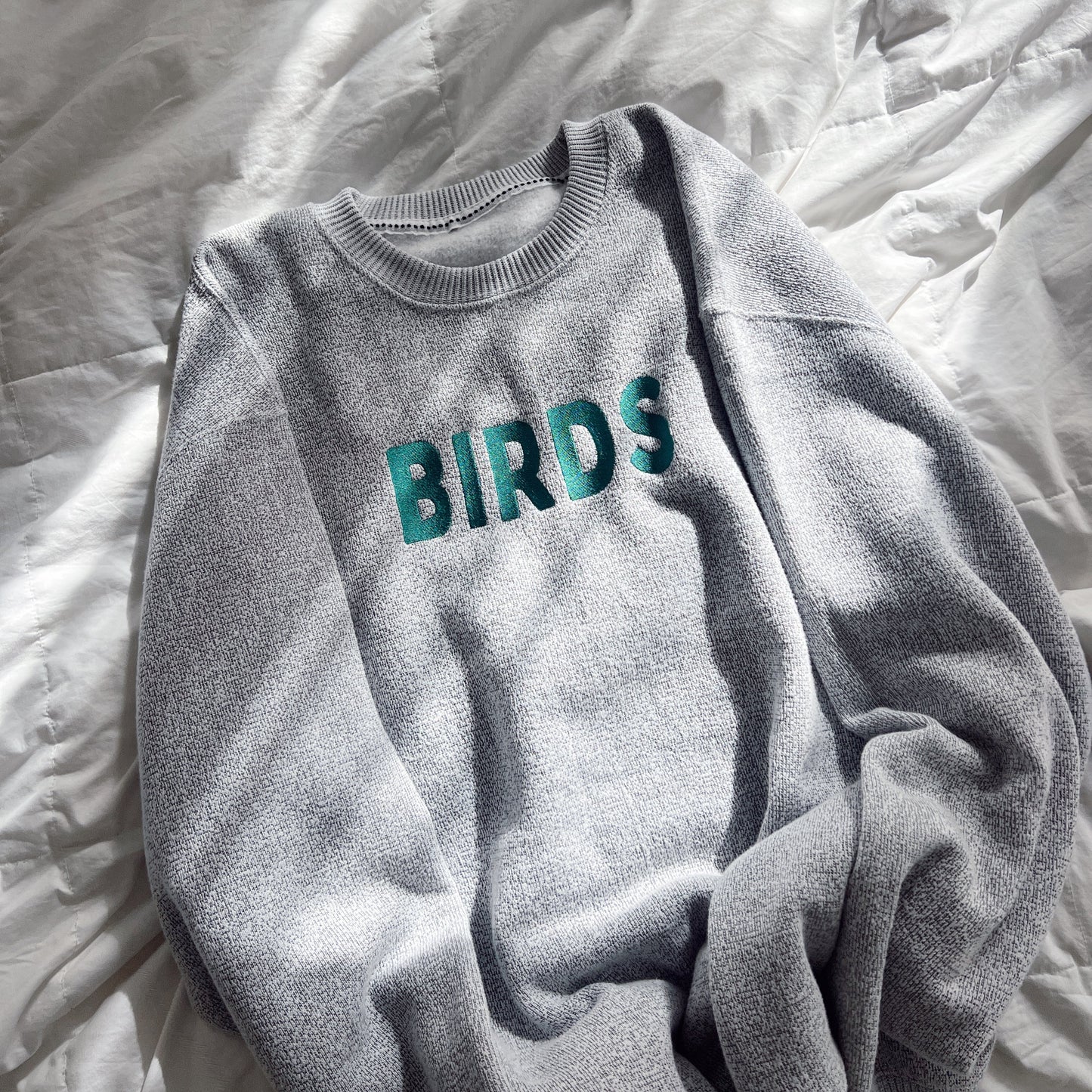 Birds Embroidered Crewneck