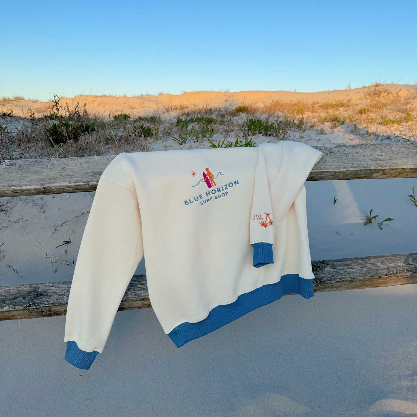 Blue Horizon Surf Shop Oversized Crewneck