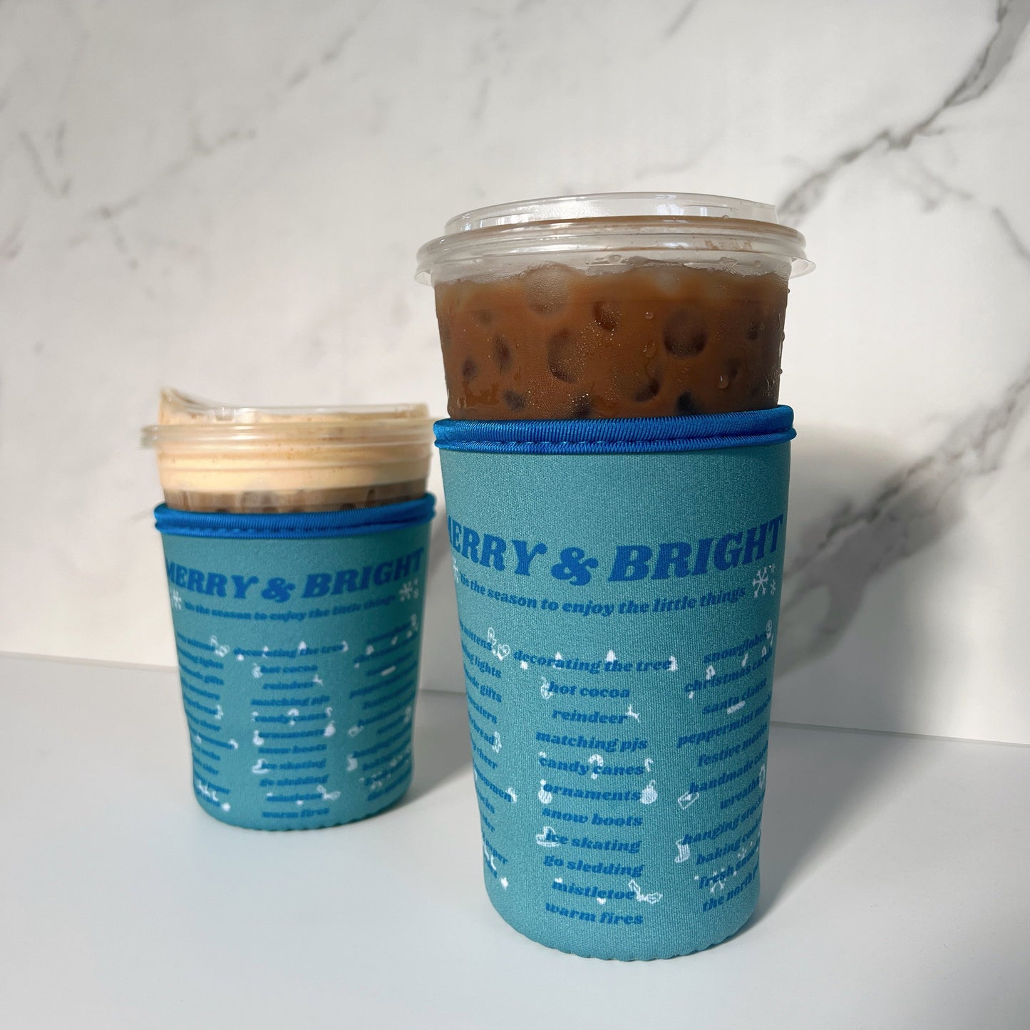 Merry & Bright Iced Coffee Coozie