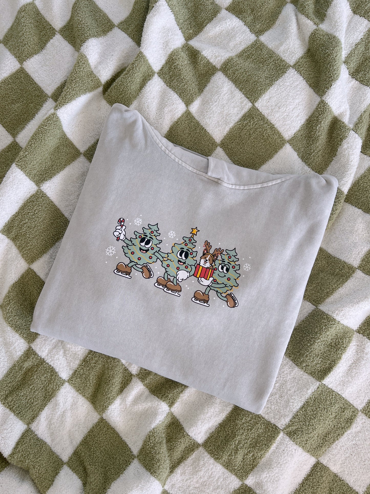 Skating Christmas Trees Hoodie