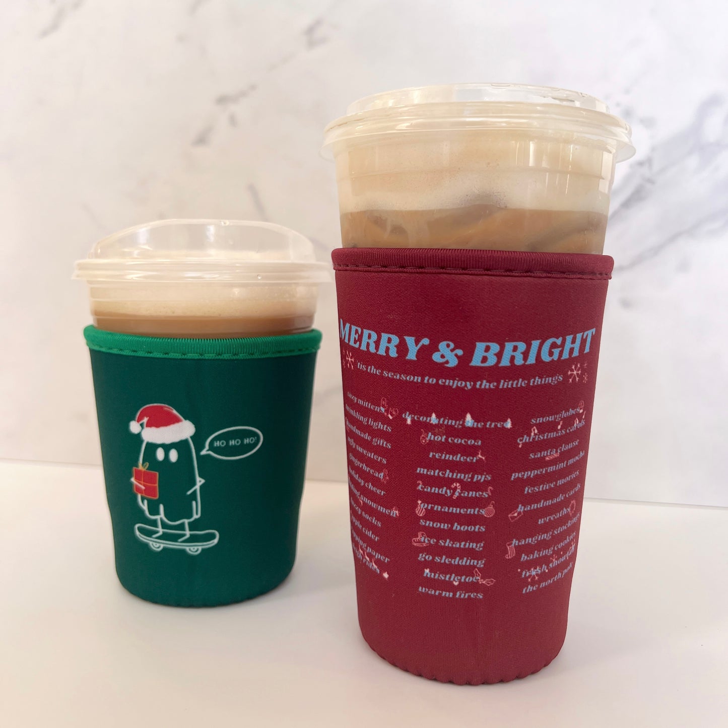 Merry & Bright Iced Coffee Coozie