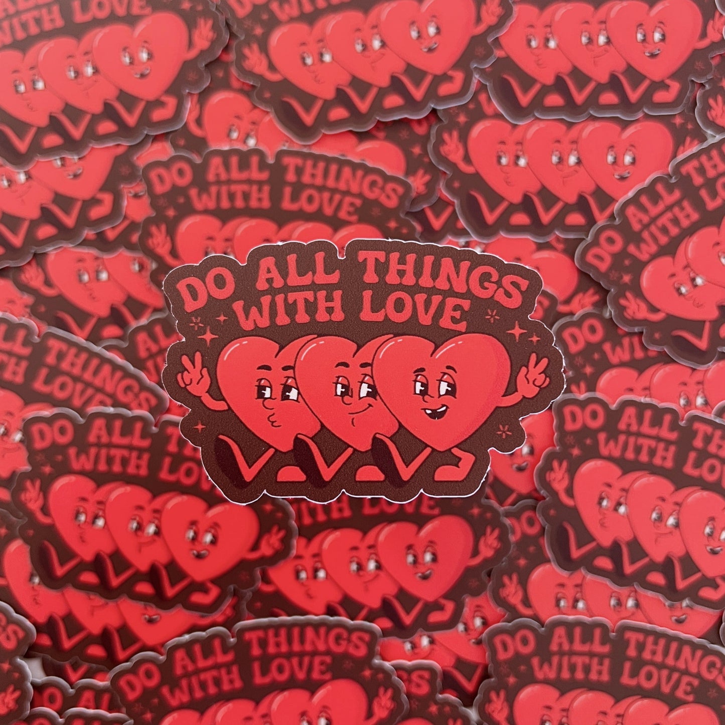 Do All Things with Love Trio Sticker