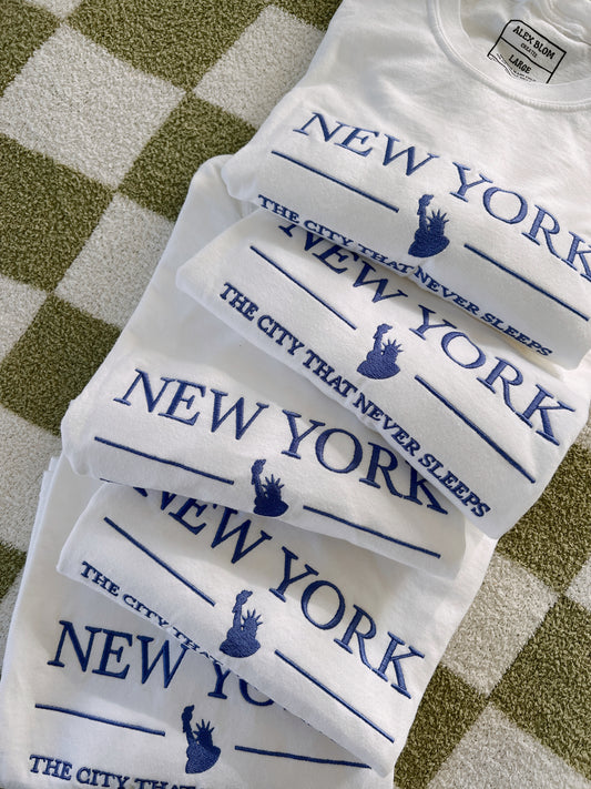 New York City Embroidered Tee