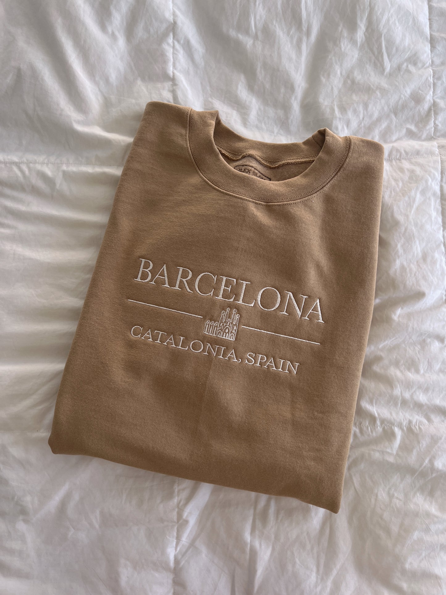 Barcelona Embroidered Crewneck