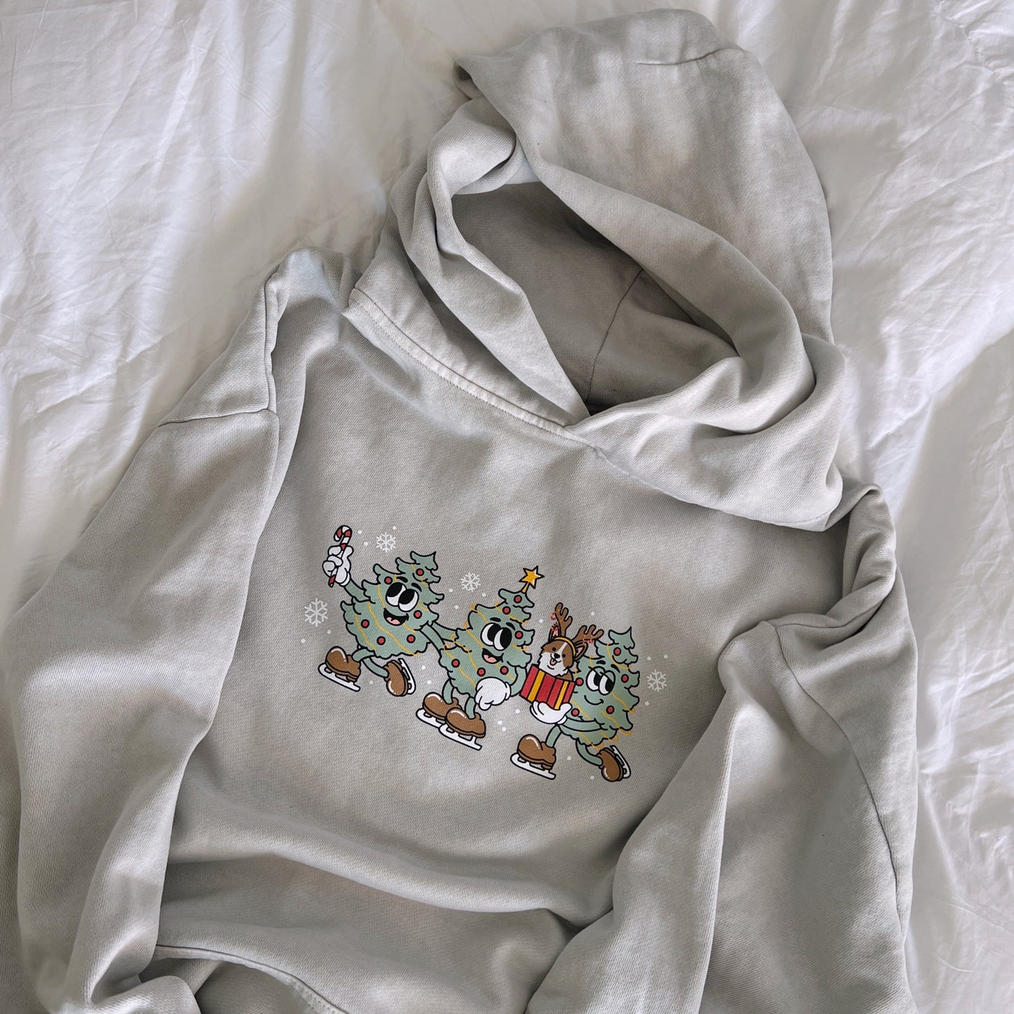 Skating Christmas Trees Hoodie