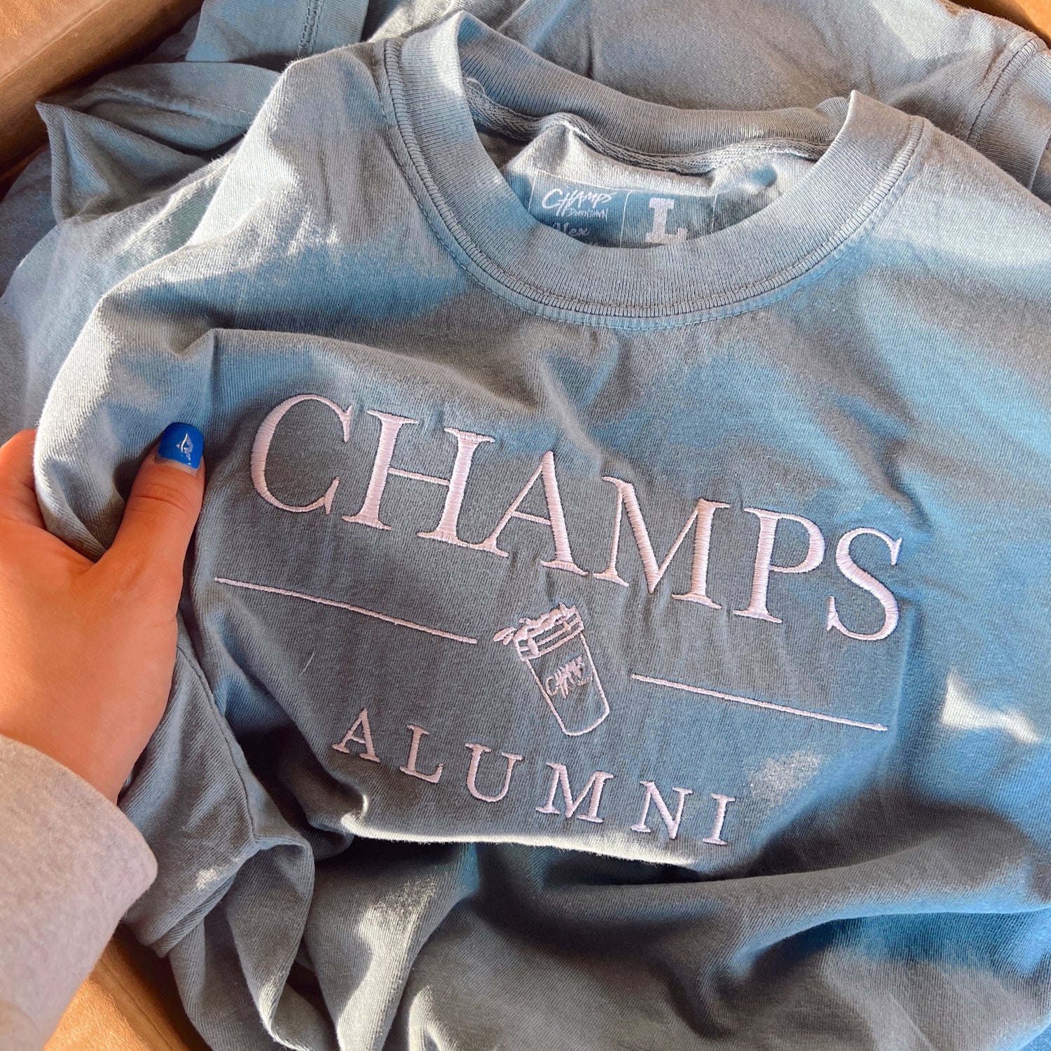 Champs Alumni Embroidered Tee - Alex Blom Creates
