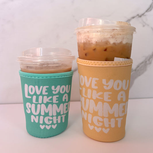 Love You Like A Summer Night Iced Coffee Coozie